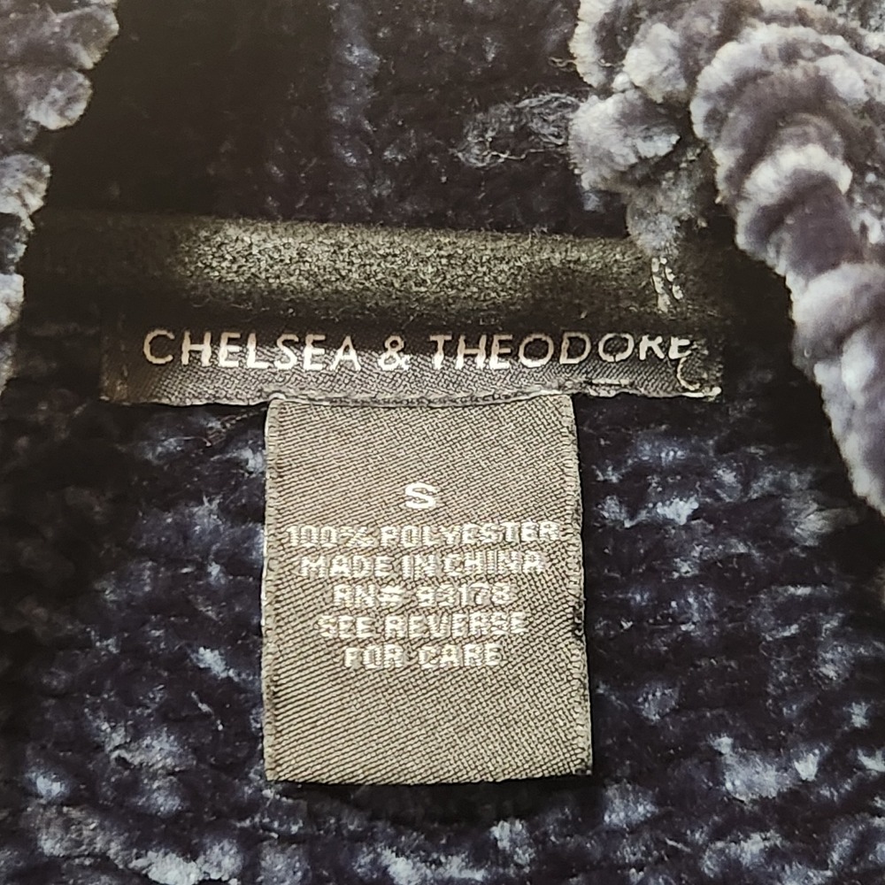Chelsea & Theodore Chunky Knit Turtleneck Sweater Blue Womens Size Small - Picture 2 of 4